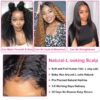 Flash Sale 0 Off Sunber Afro Kinky Curly 5x5 HD Transparent Lace Closure Wig 180% Density Glueless Human Hair Wig - 28
