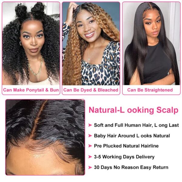 Flash Sale 0 Off Sunber Afro Kinky Curly 5x5 HD Transparent Lace Closure Wig 180% Density Glueless Human Hair Wig - 28