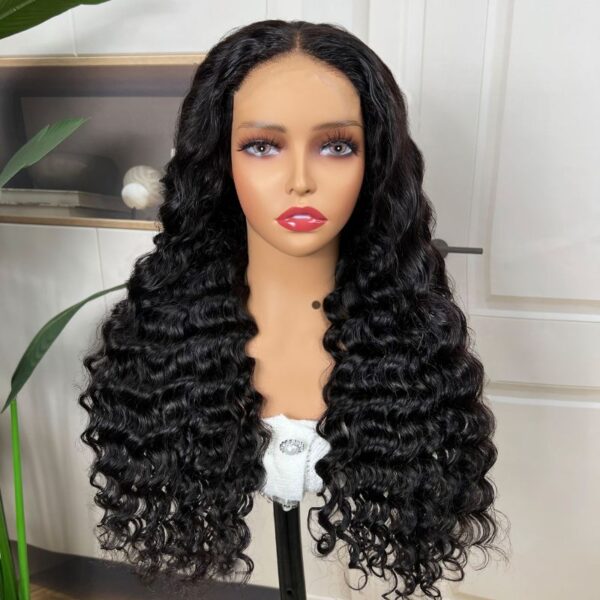 Sunber 5*5 Glueless HD Lace Closure Wig Deep Wave Human Hair Wigs - 16 / 200%