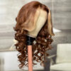 Sunber Brunette with blonde highlight 13*4 Lace Front Loose Wave Wig Face-framing Precolored Human Hair - 24