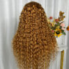 Sunber Honey Blonde Water Wave 13x4 Lace Front Wig With Baby Hair For Women - 16 / Luxury Density