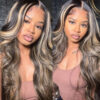 Extra 70% Off Sunber 7×5 Bye Bye Knots Chocolate Brown With Blonde Highlights Pre-Cut Lace Body Wave Wig - 14 / 13×4 Pre-Everything