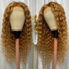 Sunber Honey Blonde Water Wave 13x4 Lace Front Wig With Baby Hair For Women - 16 / Luxury Density