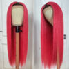 Sunber Straight Ombre Light Pink 13x4 Lace Front Wig With Baby Hair For Women - 18