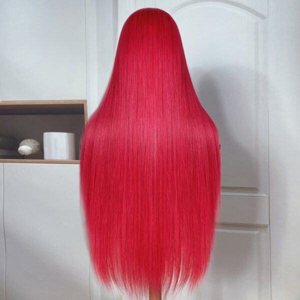 Sunber Straight Ombre Light Pink 13x4 Lace Front Wig With Baby Hair For Women - 18
