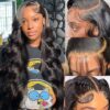 Sunber 6x4.75/ 7x5 Pre-Cut Lace Wear & Go Wigs Body Wave Pre-Plucked Hairline Beginner Friendly - 22 / 13*4 Pre-Cut Lace Frontal / Bleached Knots