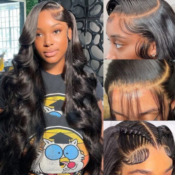 Sunber 6x4.75/ 7x5 Pre-Cut Lace Wear & Go Wigs Body Wave Pre-Plucked Hairline Beginner Friendly - 22 / 13*4 Pre-Cut Lace Frontal / Bleached Knots