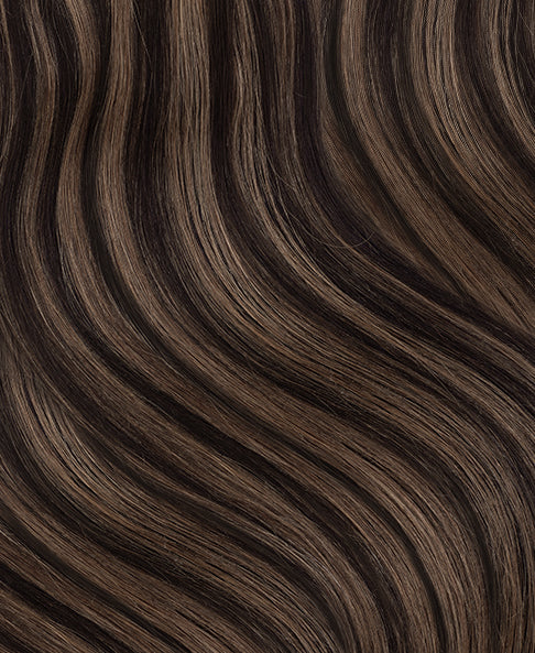 clip-in hair extensions #1b-6 dark highlights. - 24" / Extra Volume