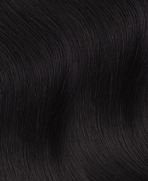 clip-in hair extensions #1b natural black. - 16" / Extra Volume