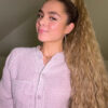 vegan fiber long wavy ponytail - ash blonde 26".