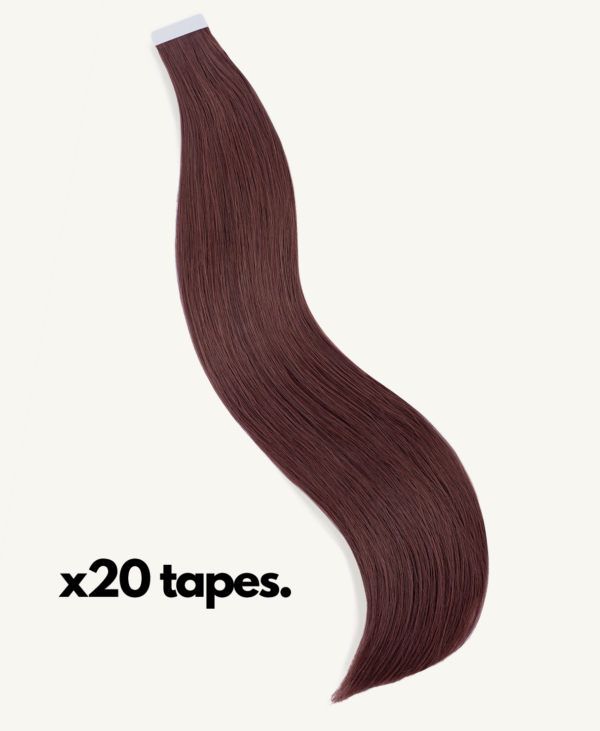 tape-in hair extensions #33 auburn. - 28"/70g / Regular