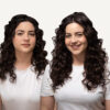 curly tape-in hair extensions #2 chocolate brown. - 14"/50g / Invisible