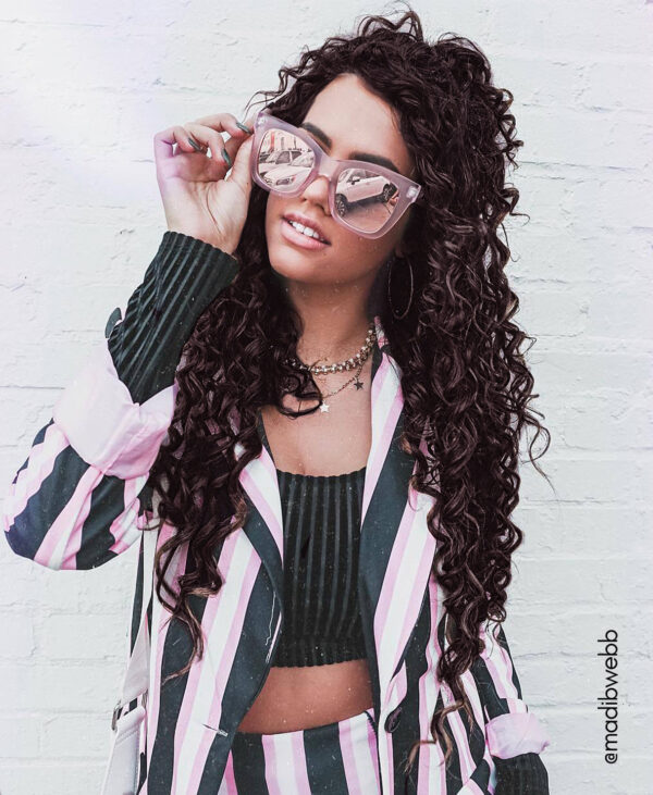 curly tape-in hair extensions #2 chocolate brown. - 14"/50g / Invisible