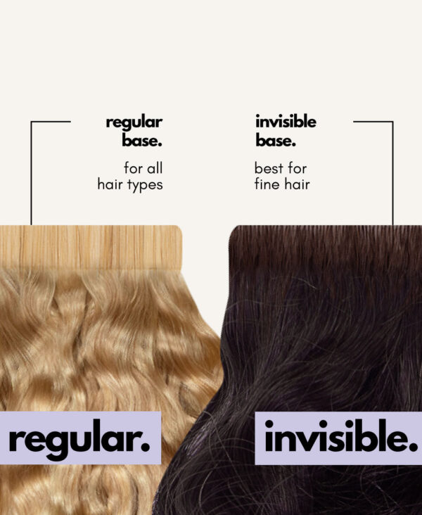 curly tape-in hair extensions #2 chocolate brown. - 14"/50g / Invisible