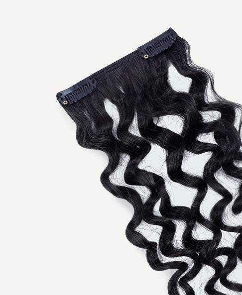 textures-curly-close-jet curly clip-in extensions starter set (#1).