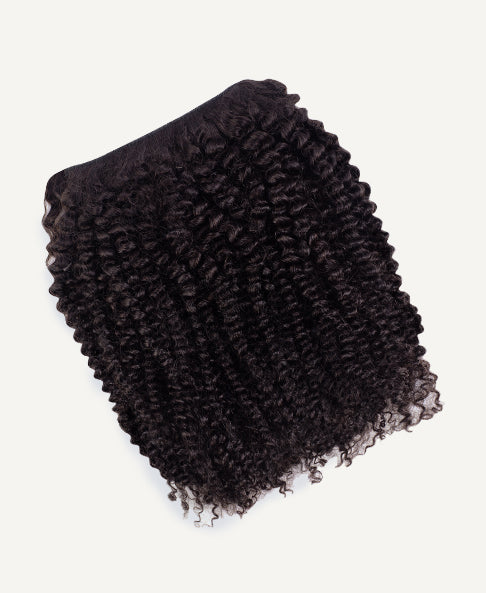 clip-in hair extensions 3C #1b Natural Black - Classic / Invisible base / 24"