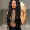 clip-in volumizer #1b natural black. - 14" / 1 x Extra-large weft