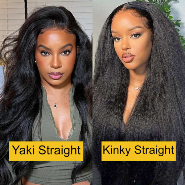 BOGO Sunber Yaki Straight Glueless Pre-cut 7x5 Bye Bye Knots Lace Closure Wig With Bleach Knots - 20 / 13*4 Pre Everything